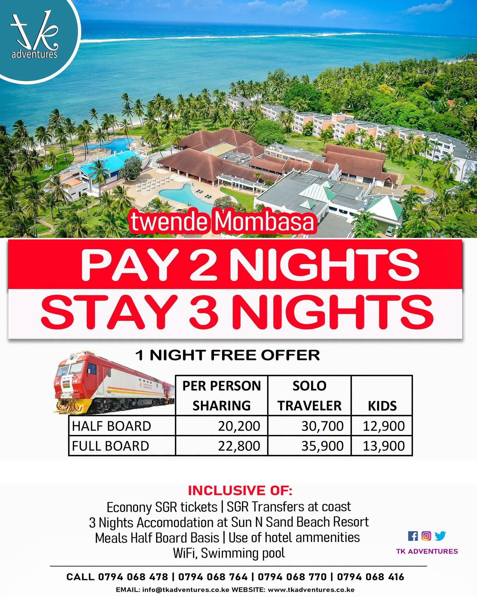 TK Adventures Facebook ad