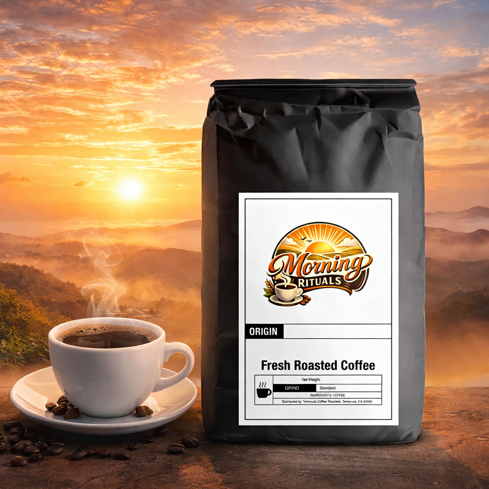 Coffee and Tea In The Morning Facebook ad: Chat in Messenger