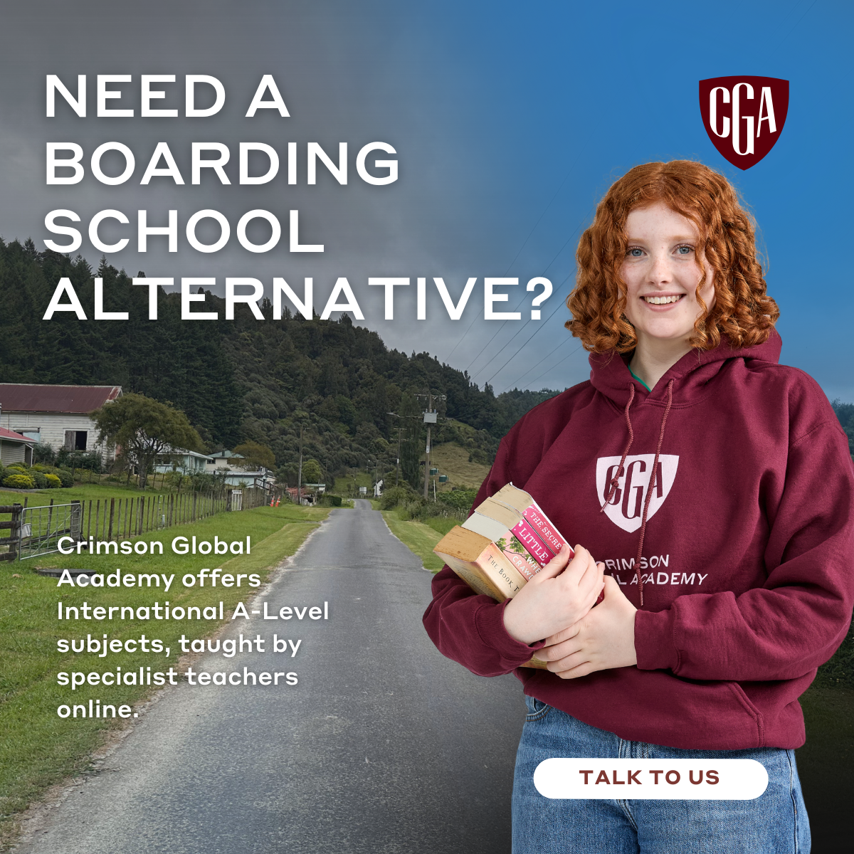 Crimson Global Academy Facebook ad
