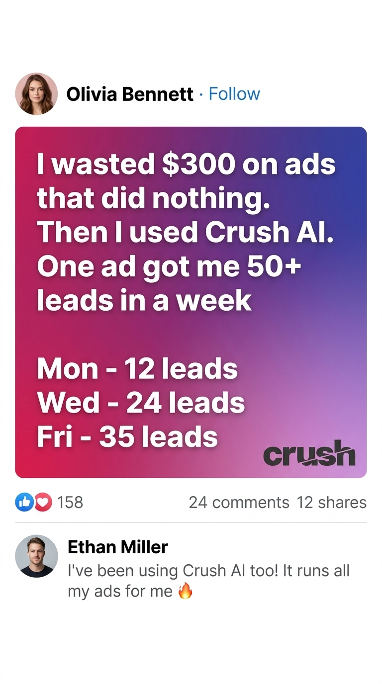 trycrush.ai Facebook ad