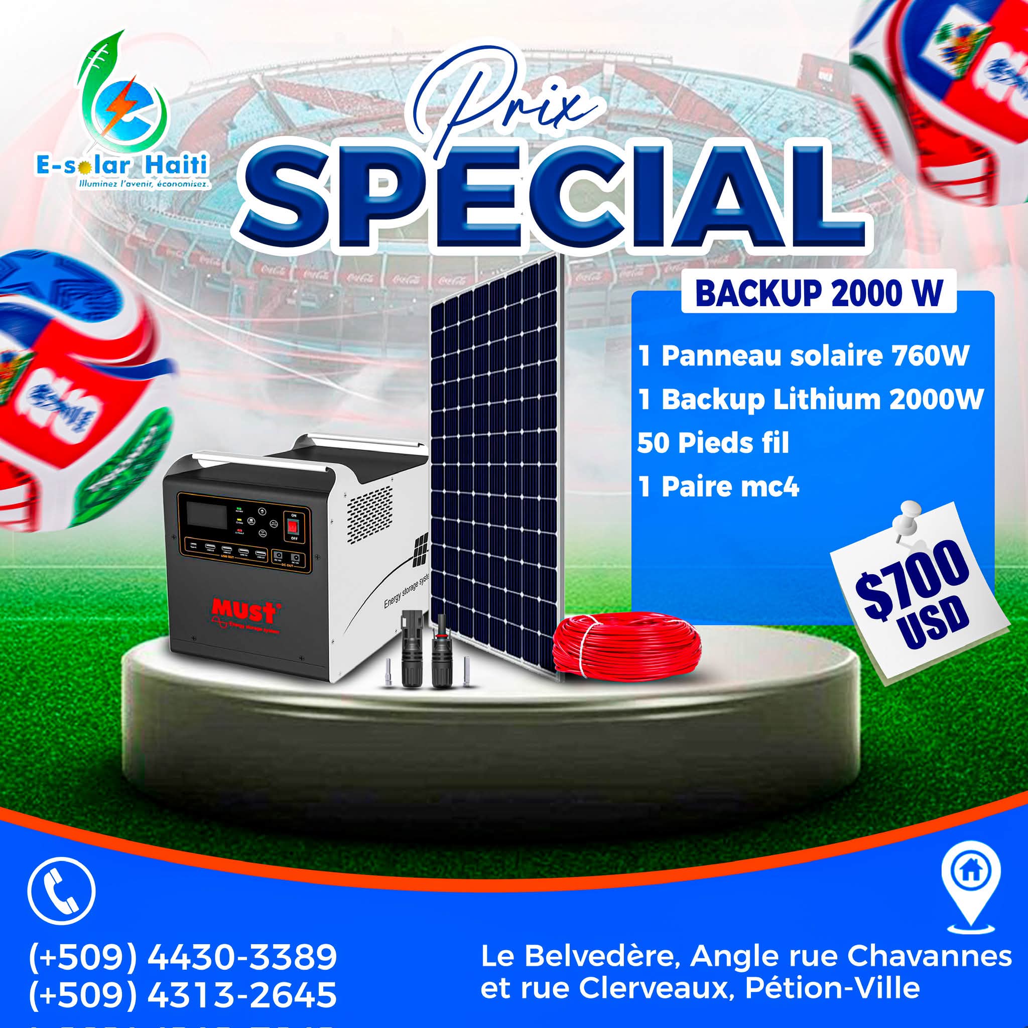 E-solar Haïti Facebook ad