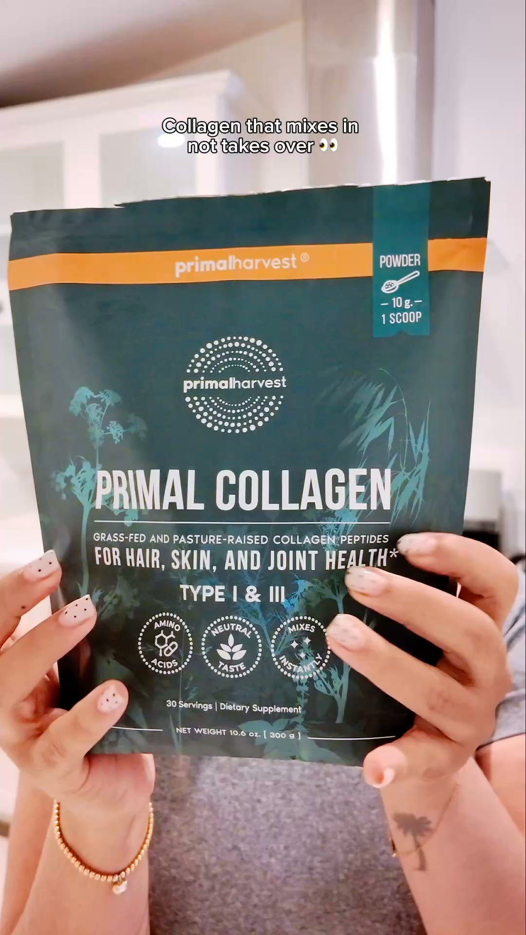 Primal Harvest Facebook ad: Fuller Hair in One Scoop