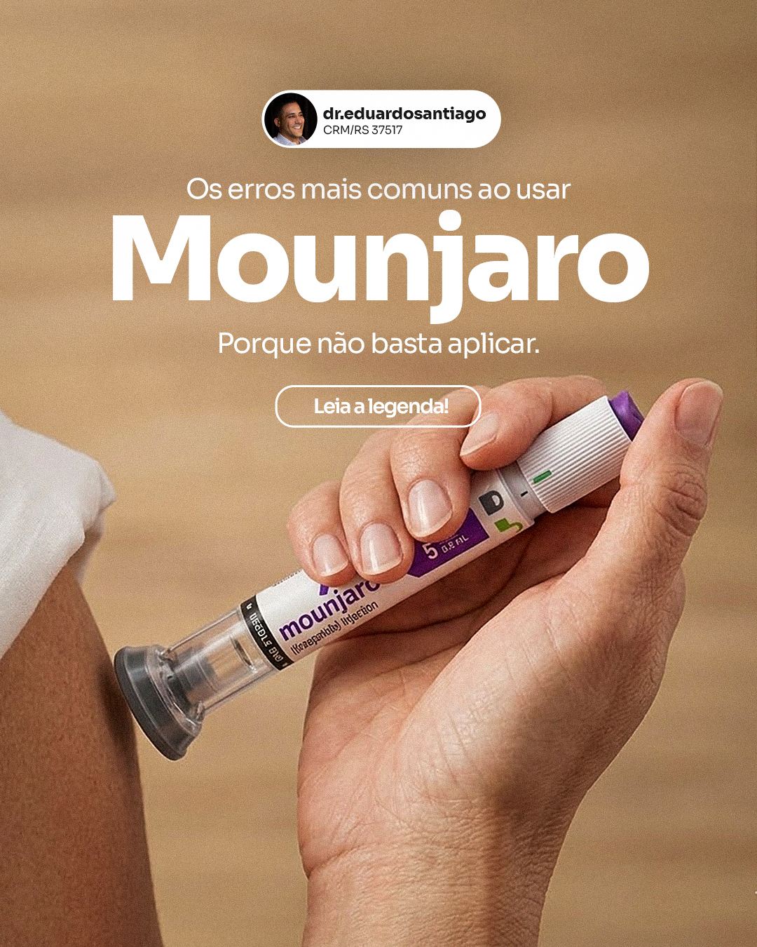 Dr. Eduardo Santiago Facebook ad: Muita gente inicia o Mounjaro com uma expectativa…