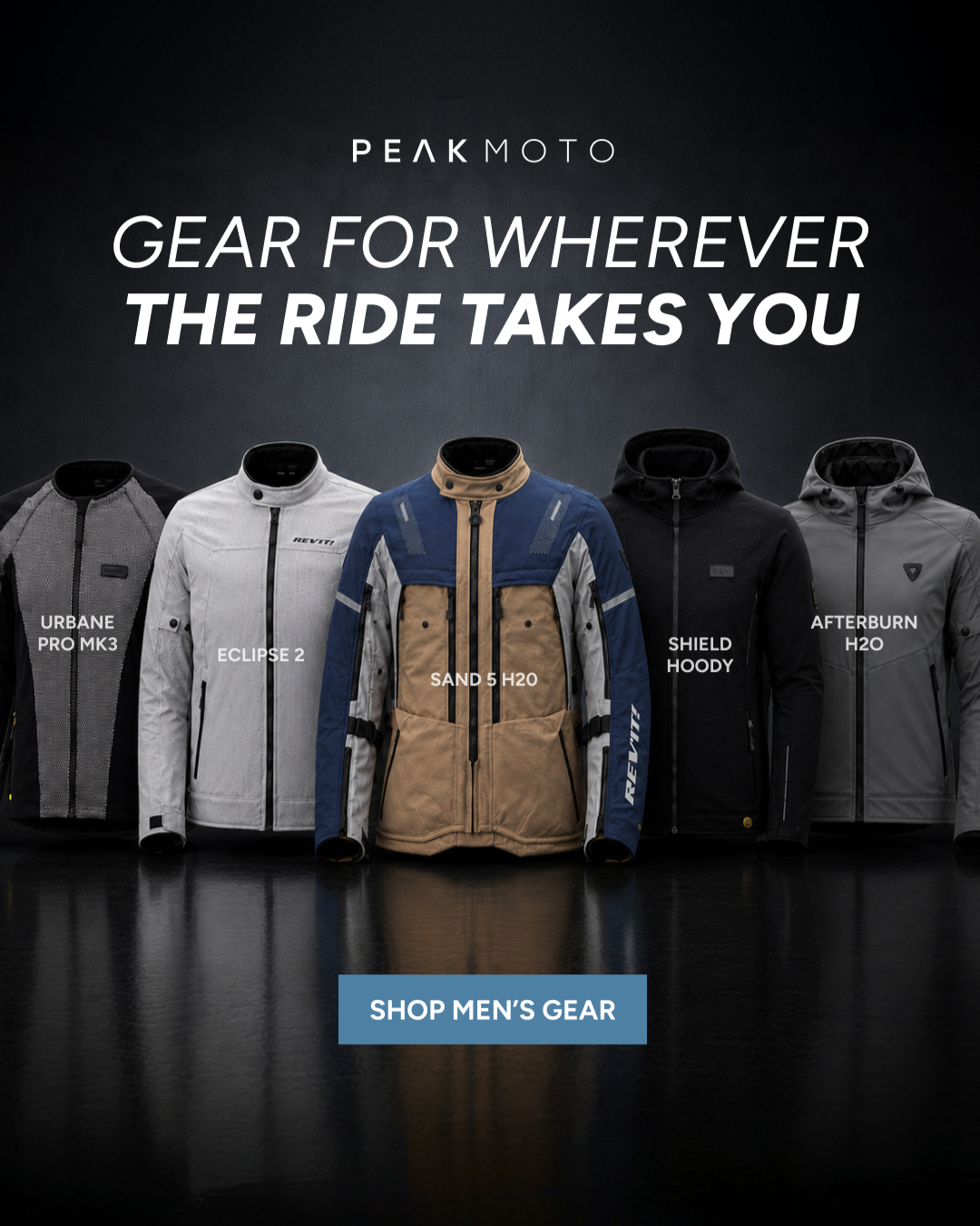PEAK MOTO Facebook ad from Aug 3, 2026