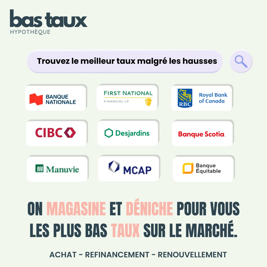 Bas taux hypothèque Facebook ad: On compare pour vous les plus bas taux sur le marché!