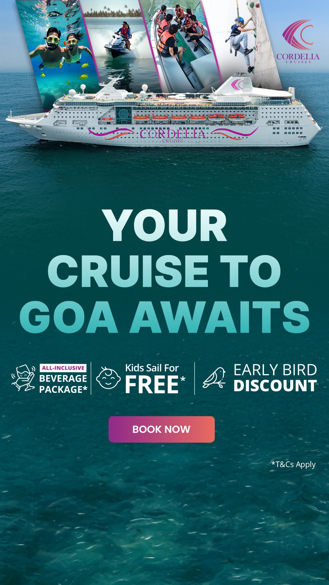 Cordelia Cruises Facebook ad