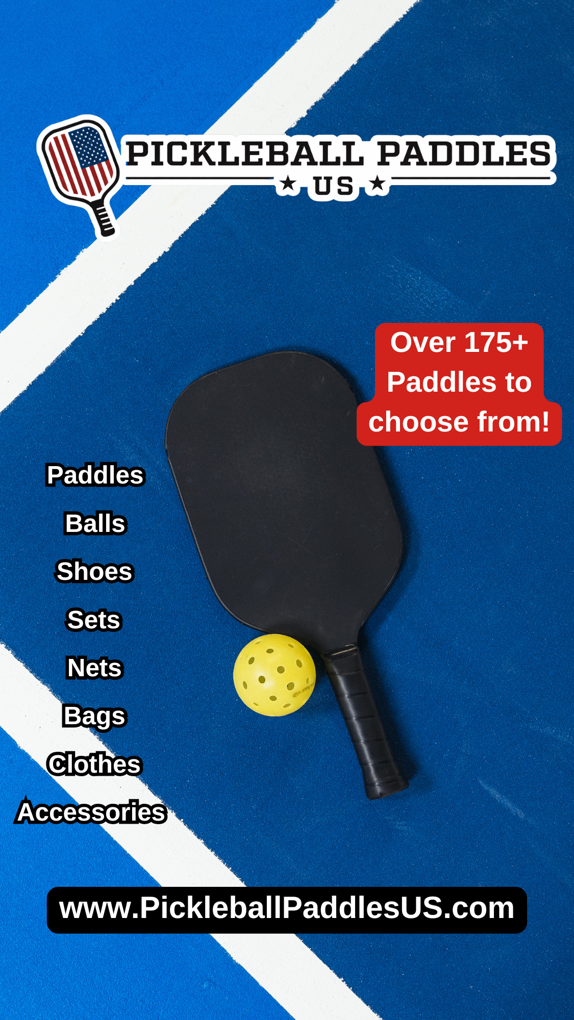 Pickleball Paddles US Facebook ad from Feb 22, 2026