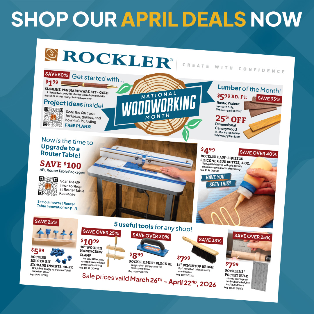 Rockler Woodworking and Hardware Facebook ad
