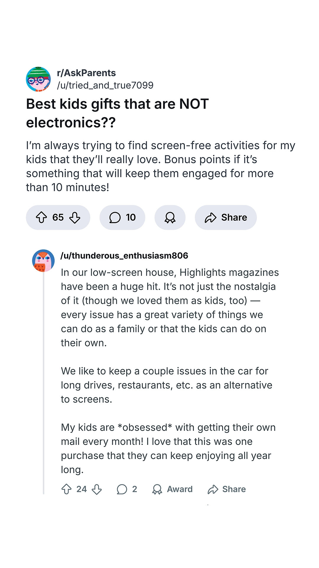 Highlights for Children Facebook ad