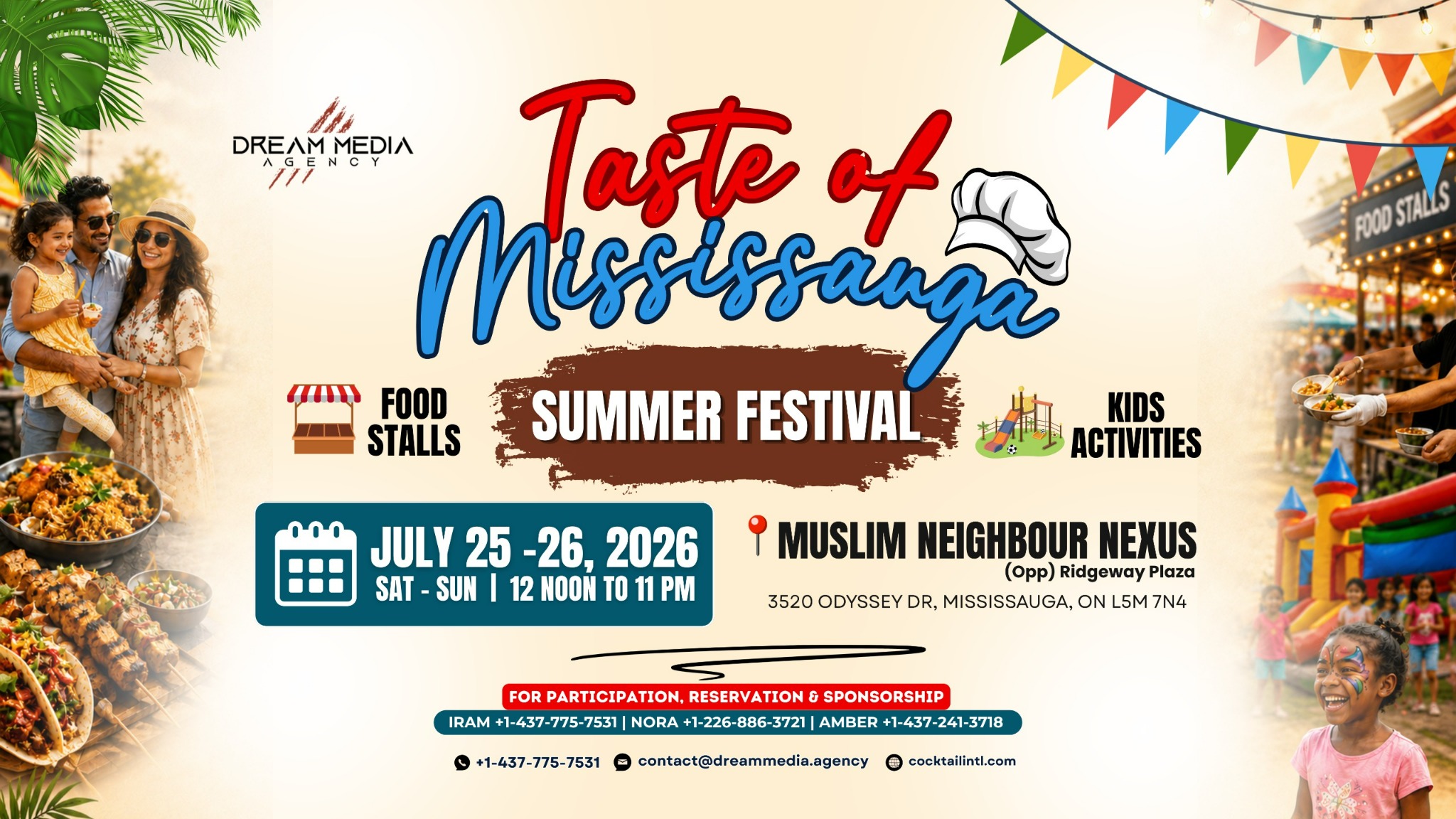 Dreammedia Agency Facebook ad: Vendor spots are now open for Taste of Mississauga, Summer…