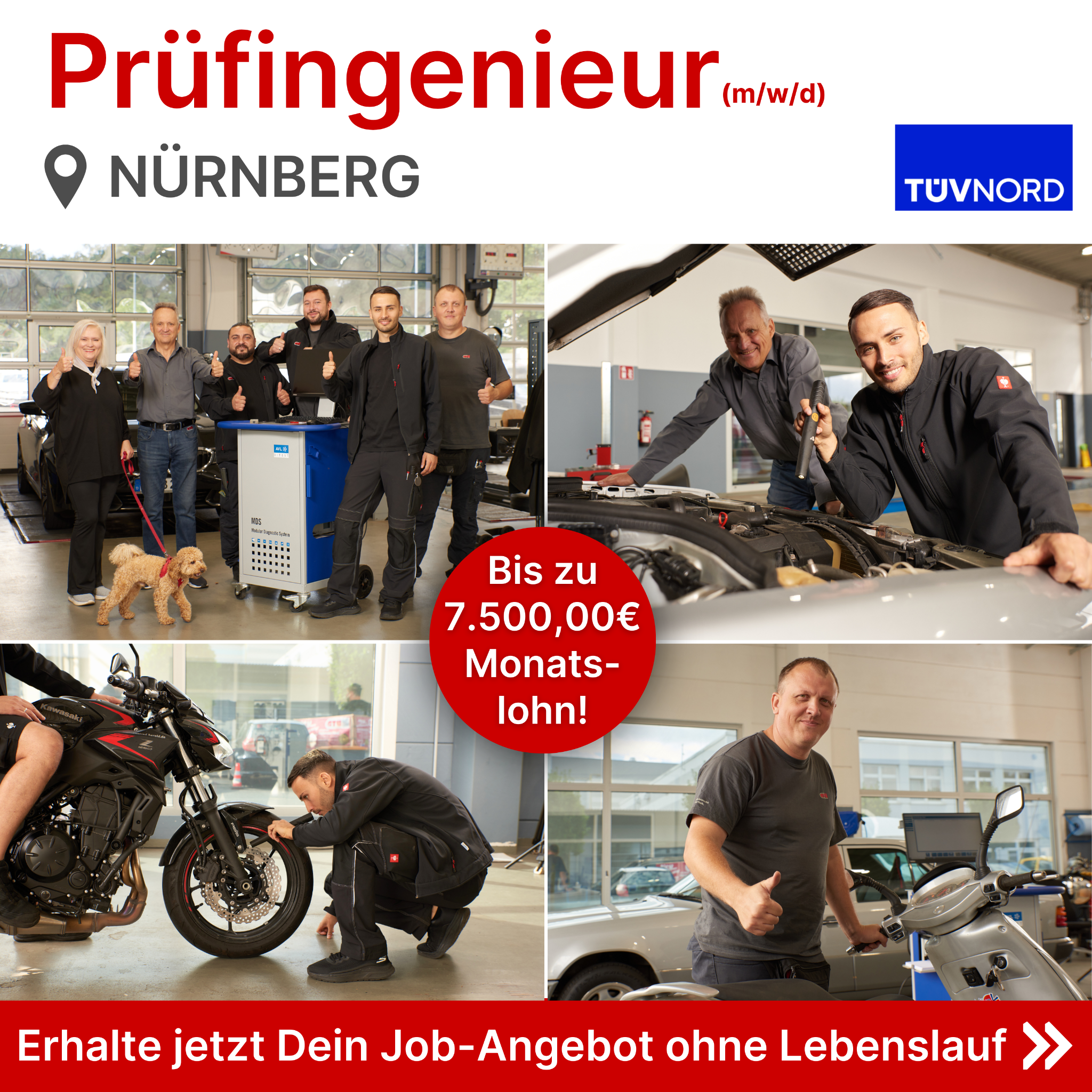 Candidate Flow KFZ-Karriere Facebook ad: Du möchtest ein unwiderstehliches Job-Angebot?