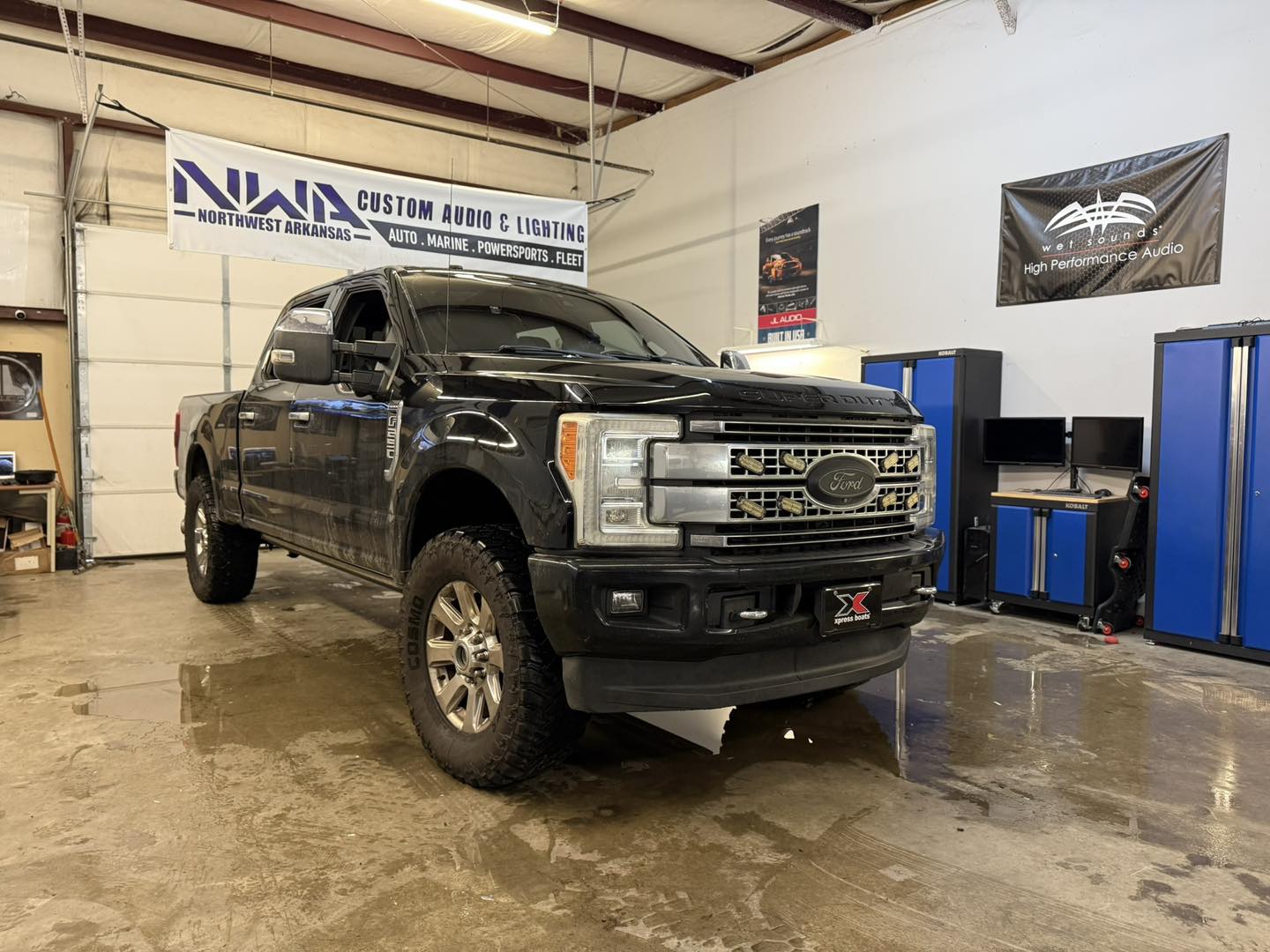 NWA Custom Audio & Lighting Facebook ad: Turn your SuperDuty into a bass monster, without…