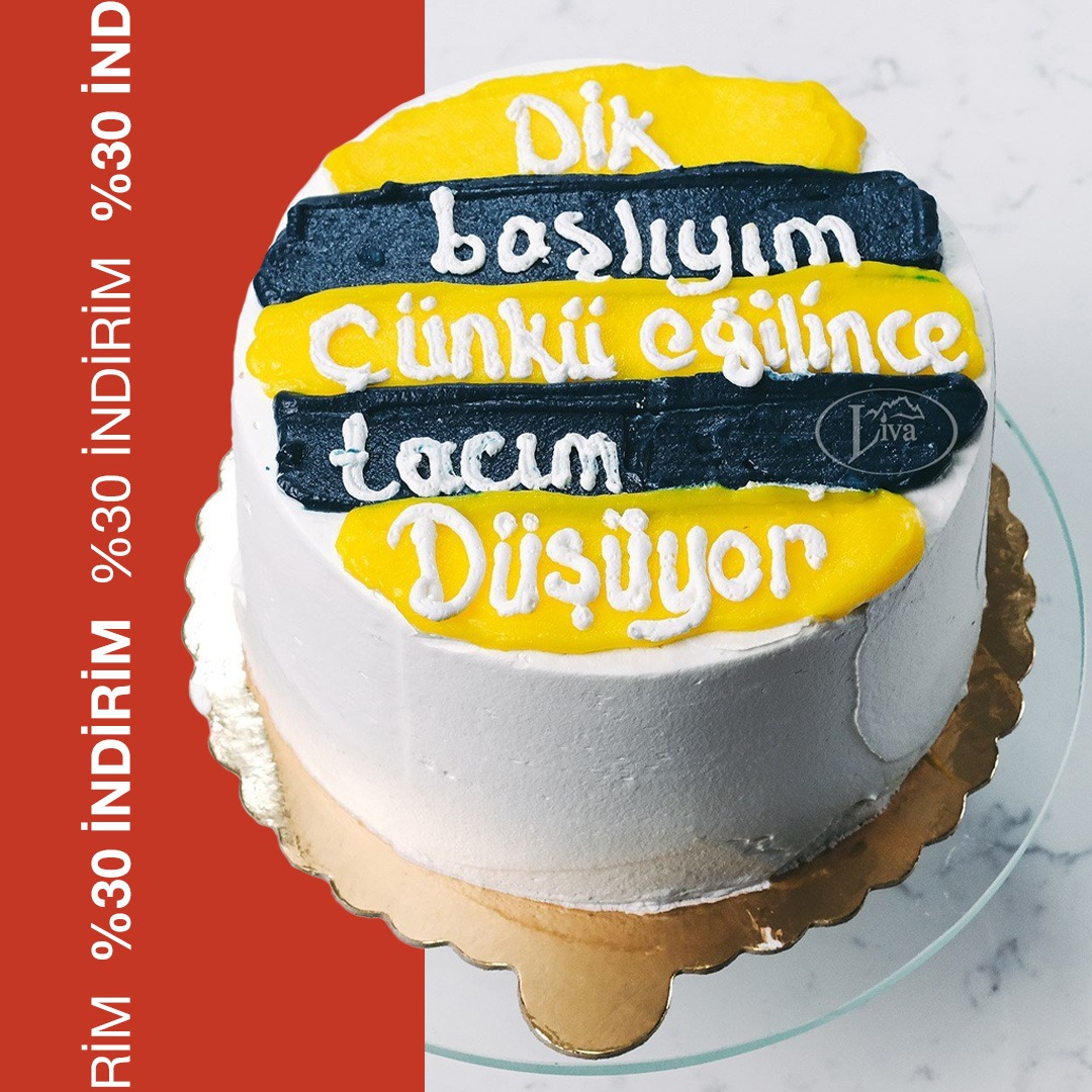 Liva Pastanesi Facebook ad: Rengarenk Aforizmalı Pastalar %30 İndirimle livashop.com'da