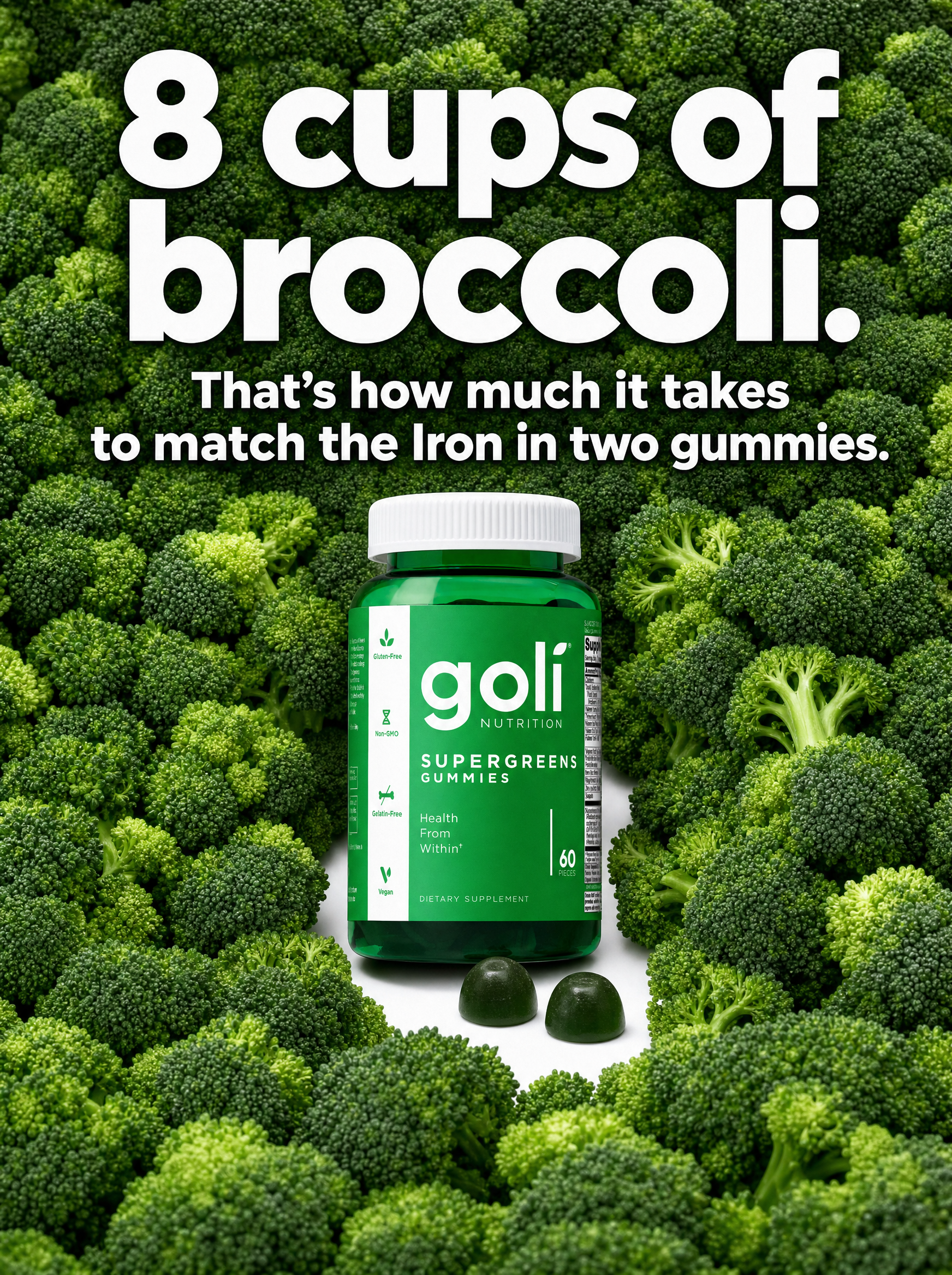 Goli Facebook ad: More Thiamin Than 52 Cups of Spinach