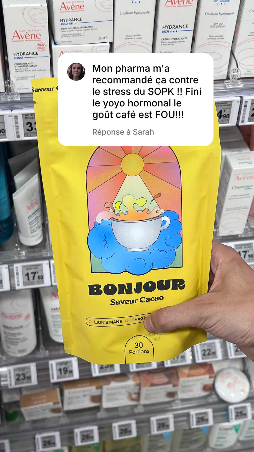 Bonjour Facebook ad