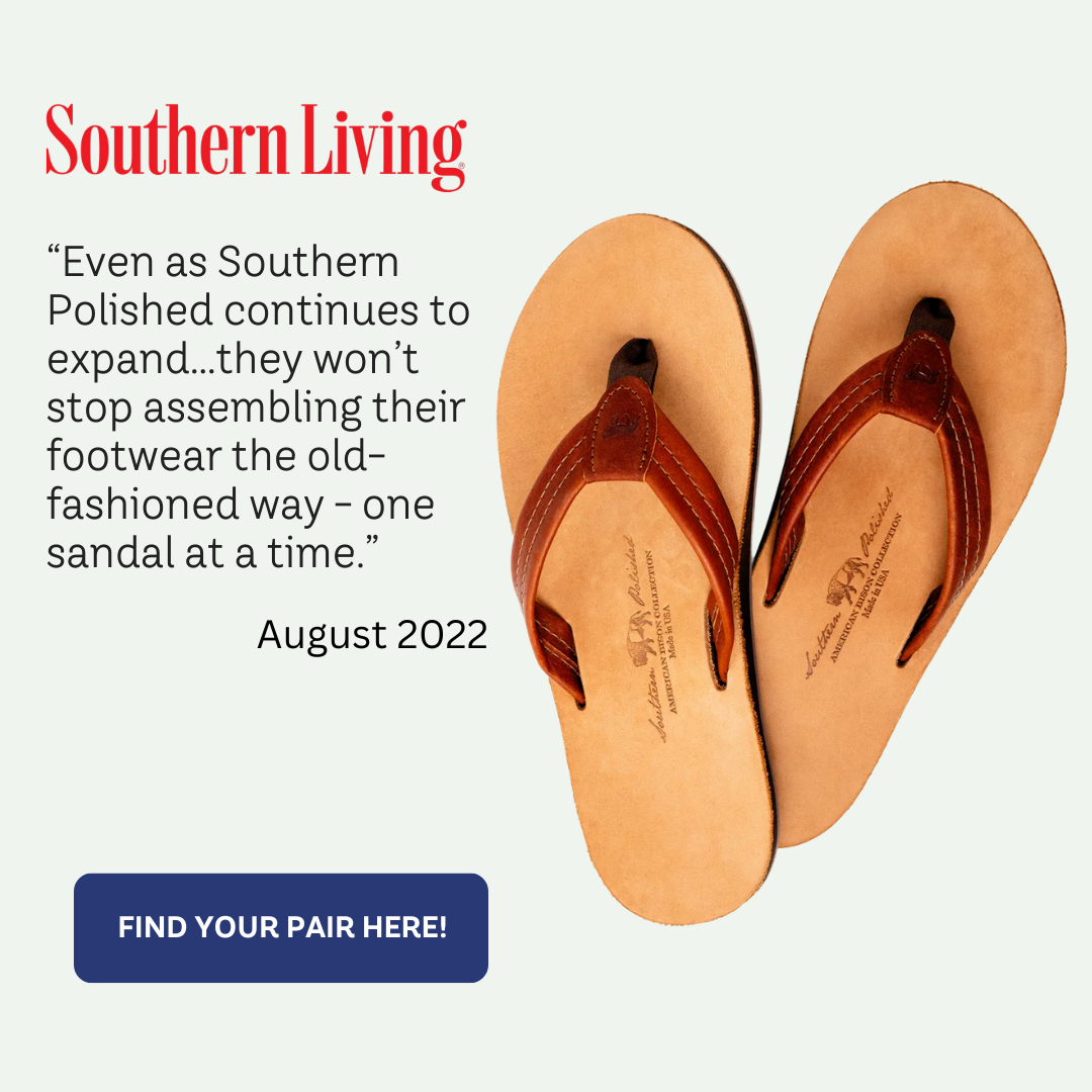 Southern Polished Sandals Facebook ad: Handmade Leather Sandals