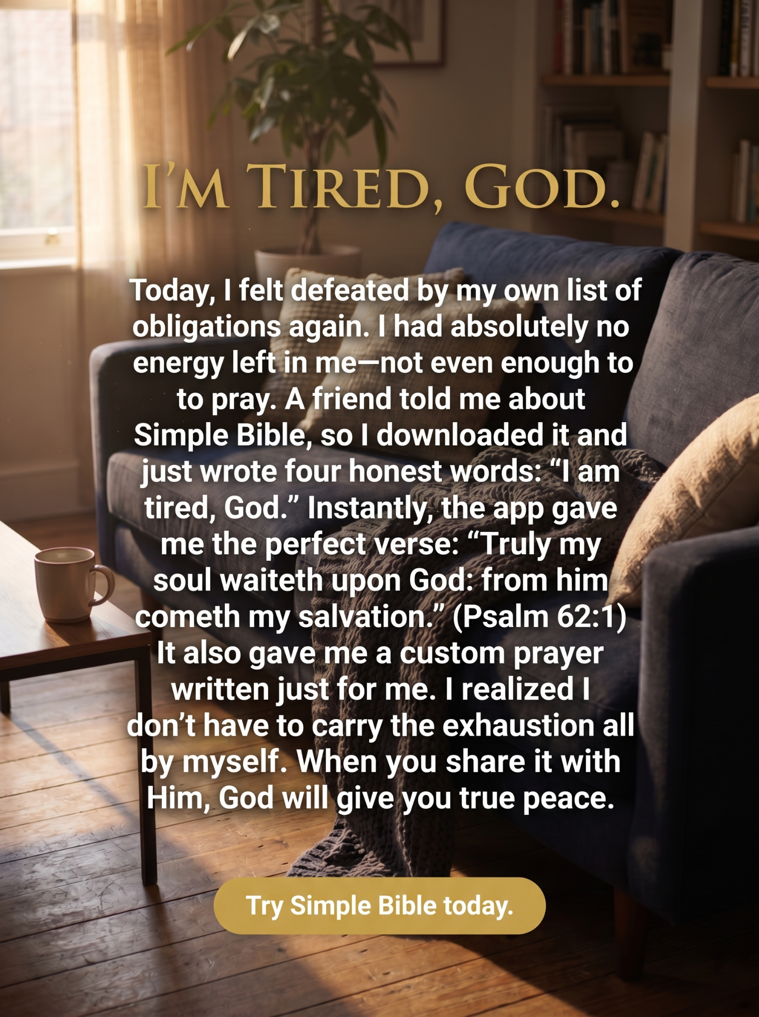 Simple Bible Daily Verse Facebook ad