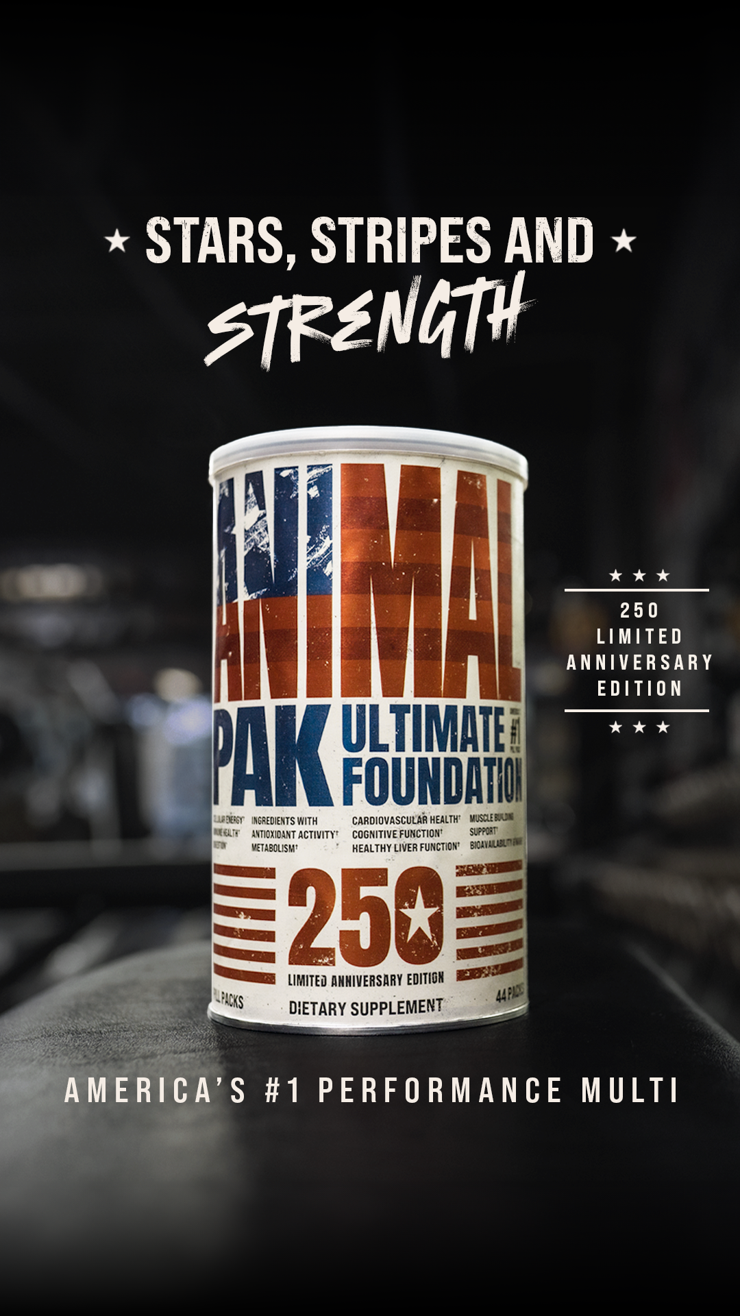 The Official Animal Pak page Facebook ad