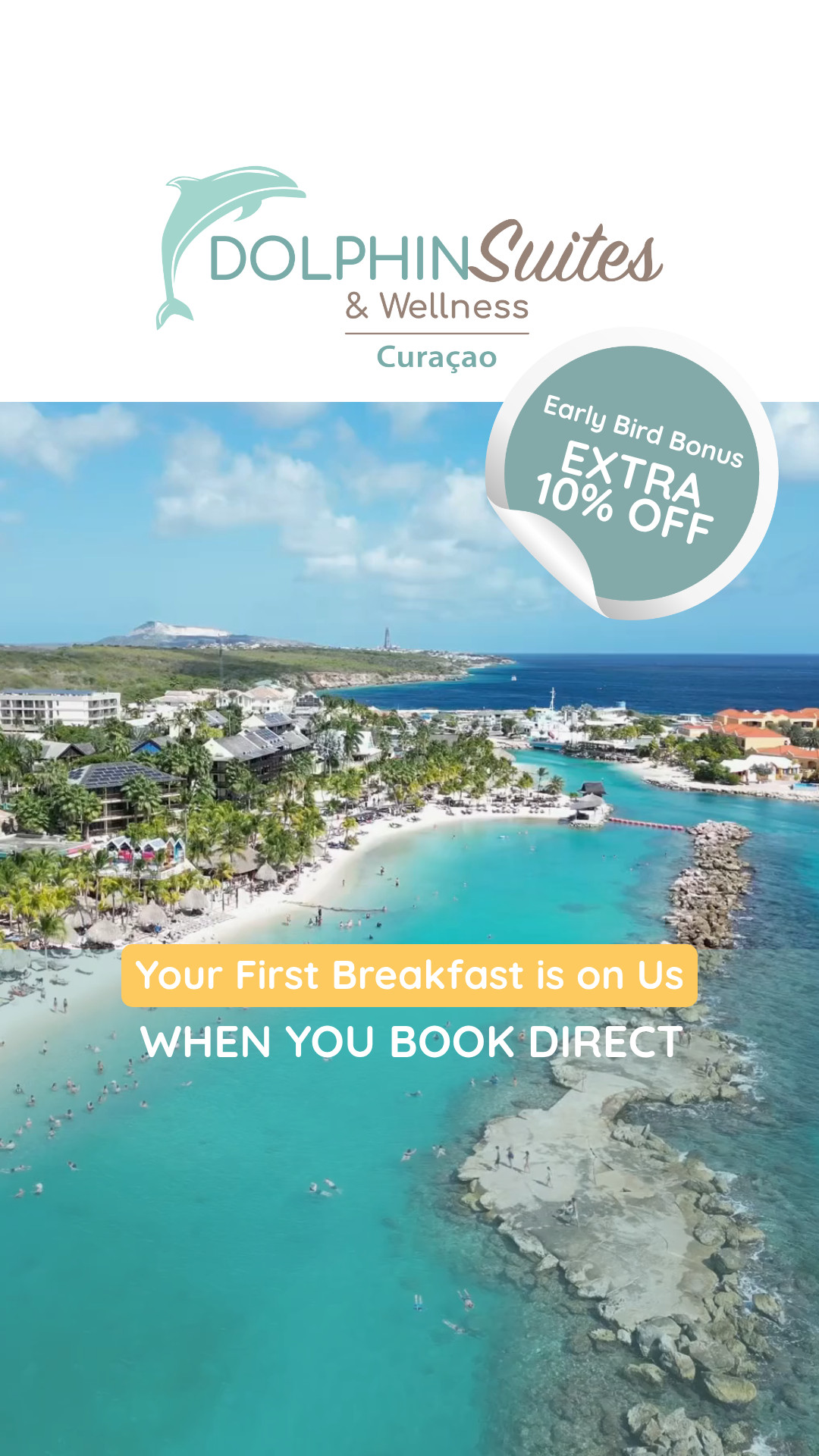 Dolphin Suites Curacao Facebook ad from Feb 25, 2026