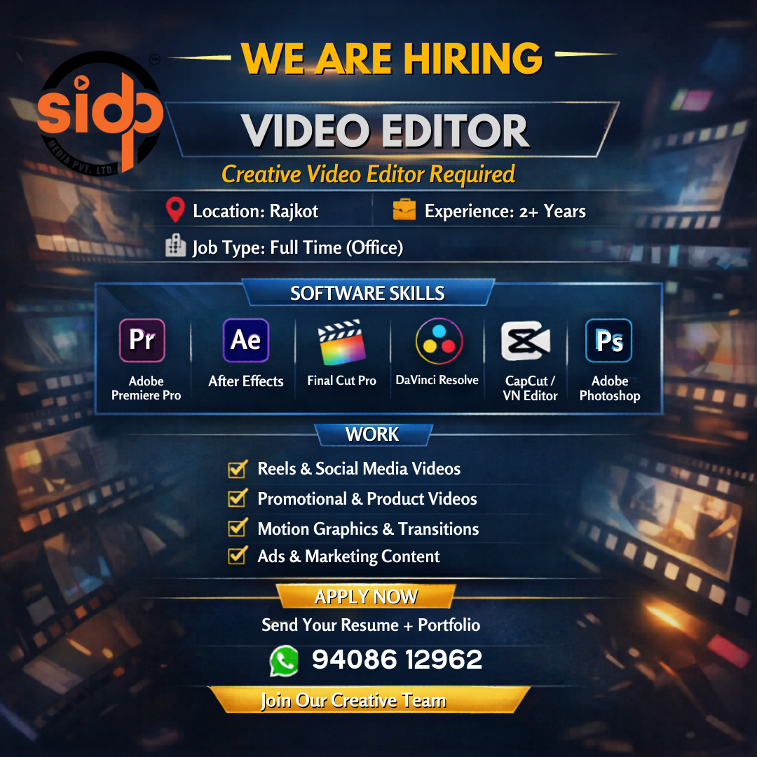 SIDP MEDIA PVT LTD Facebook ad: WE’RE HIRING, JOIN SIDP MEDIA PVT.