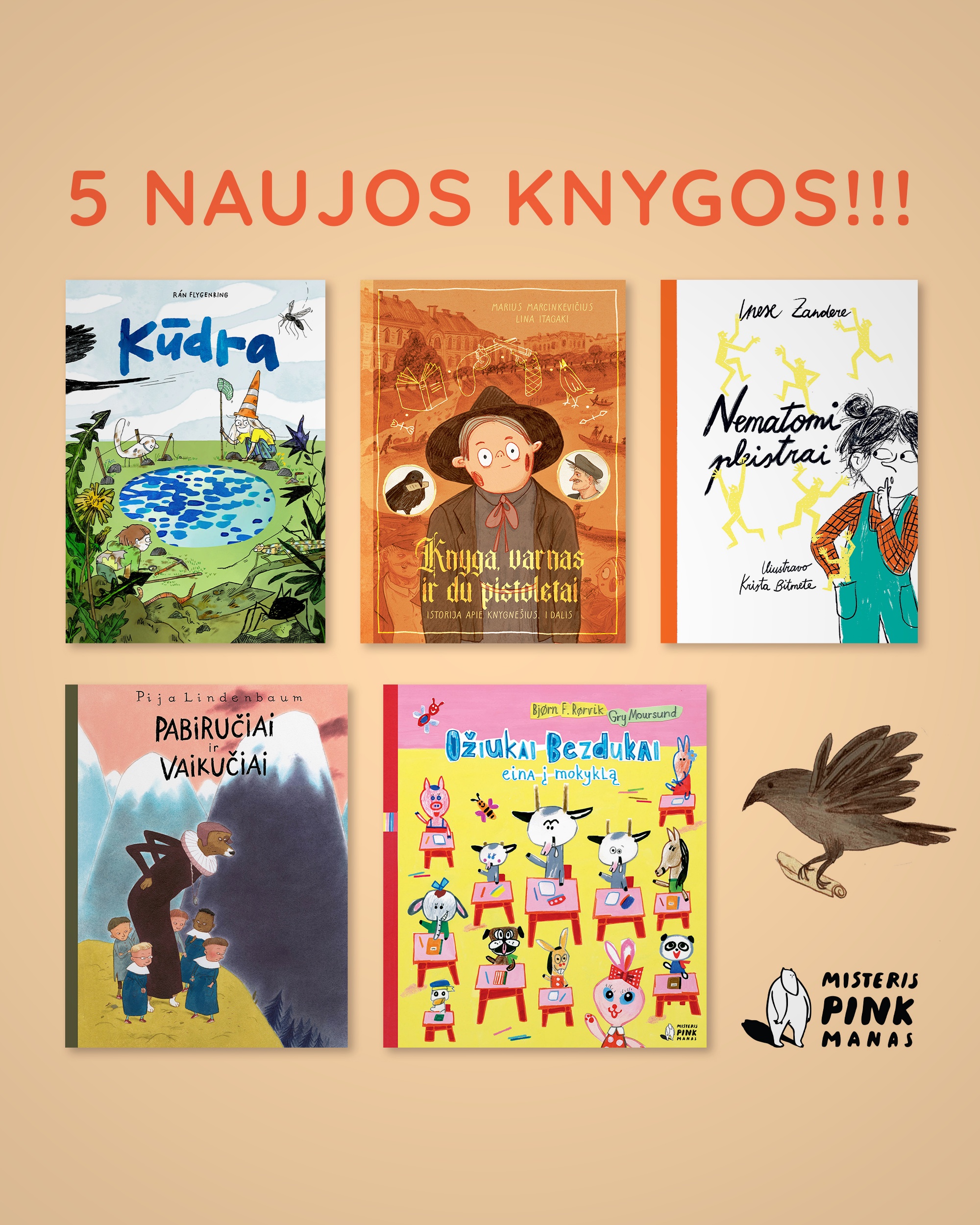 Misteris Pinkmanas Facebook ad: 5 naujos knygos vaikams!