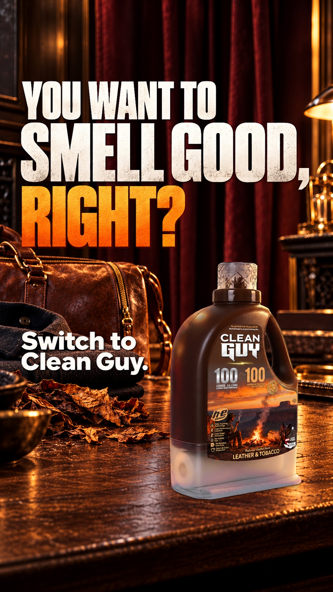 Clean Guy Facebook ad: You're a dude, not a lilac.