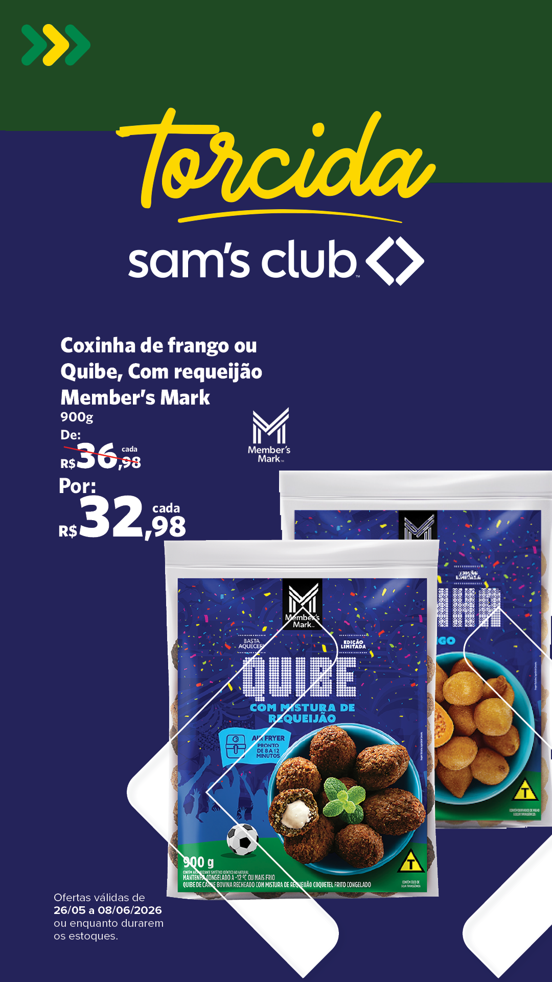 Sam's Club Brasil Facebook ad from May 26, 2026