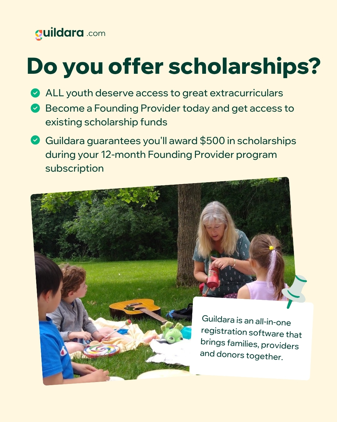 Guildara Facebook ad: Become a Founding Provider Today
