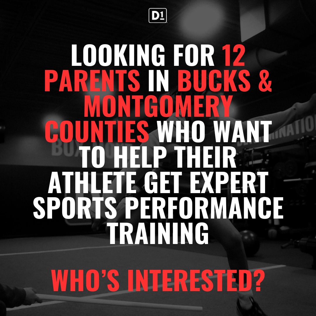 D1 Training Bux-Mont Facebook ad: Athlete = Anyone with a Goal at D1 Training