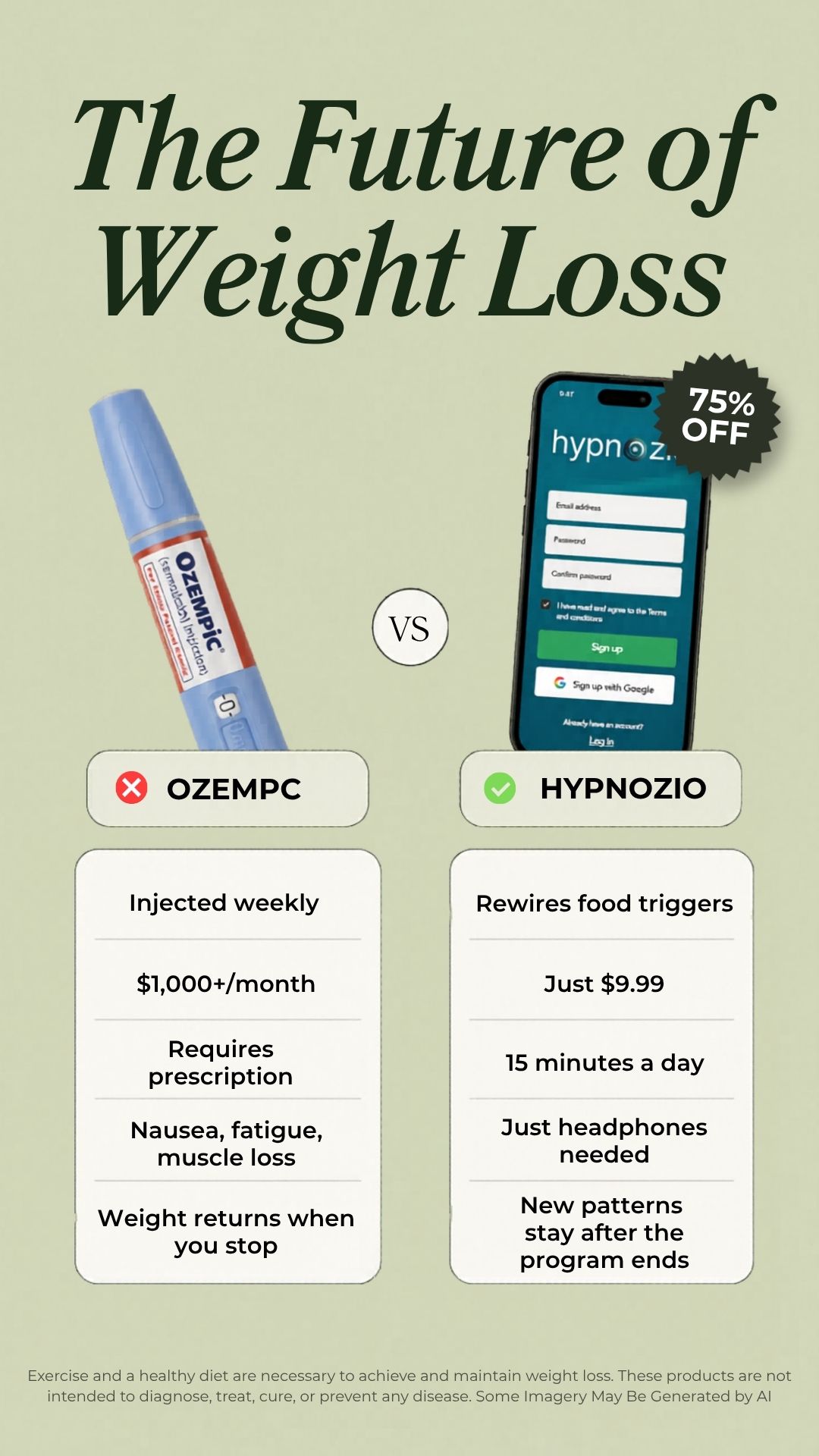 Hypnozio: power of hypnotherapy Facebook ad