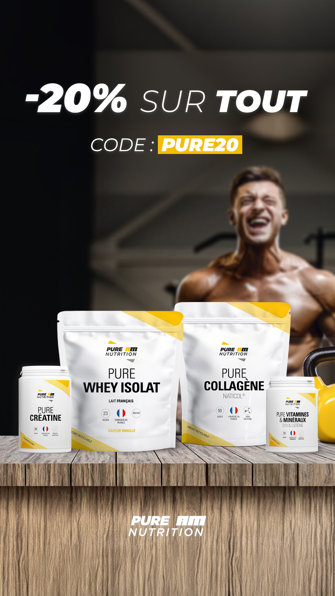 PURE AM Nutrition Facebook ad
