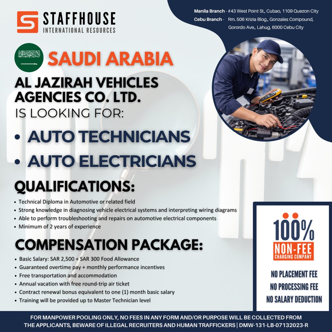 Staffhouse International Resources Facebook ad: Application for Al Jazirah Vehicles Agencies Co. Ltd. |…