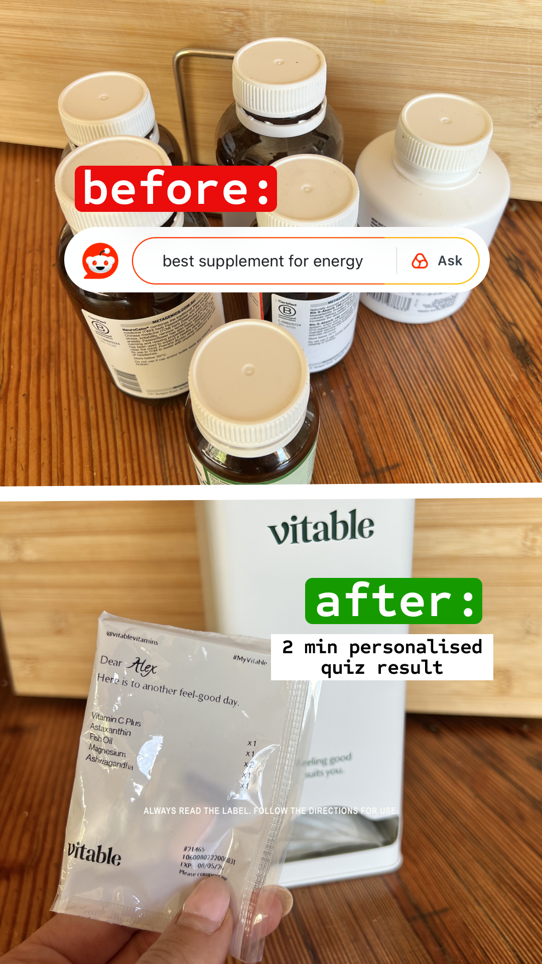 Vitable Facebook ad