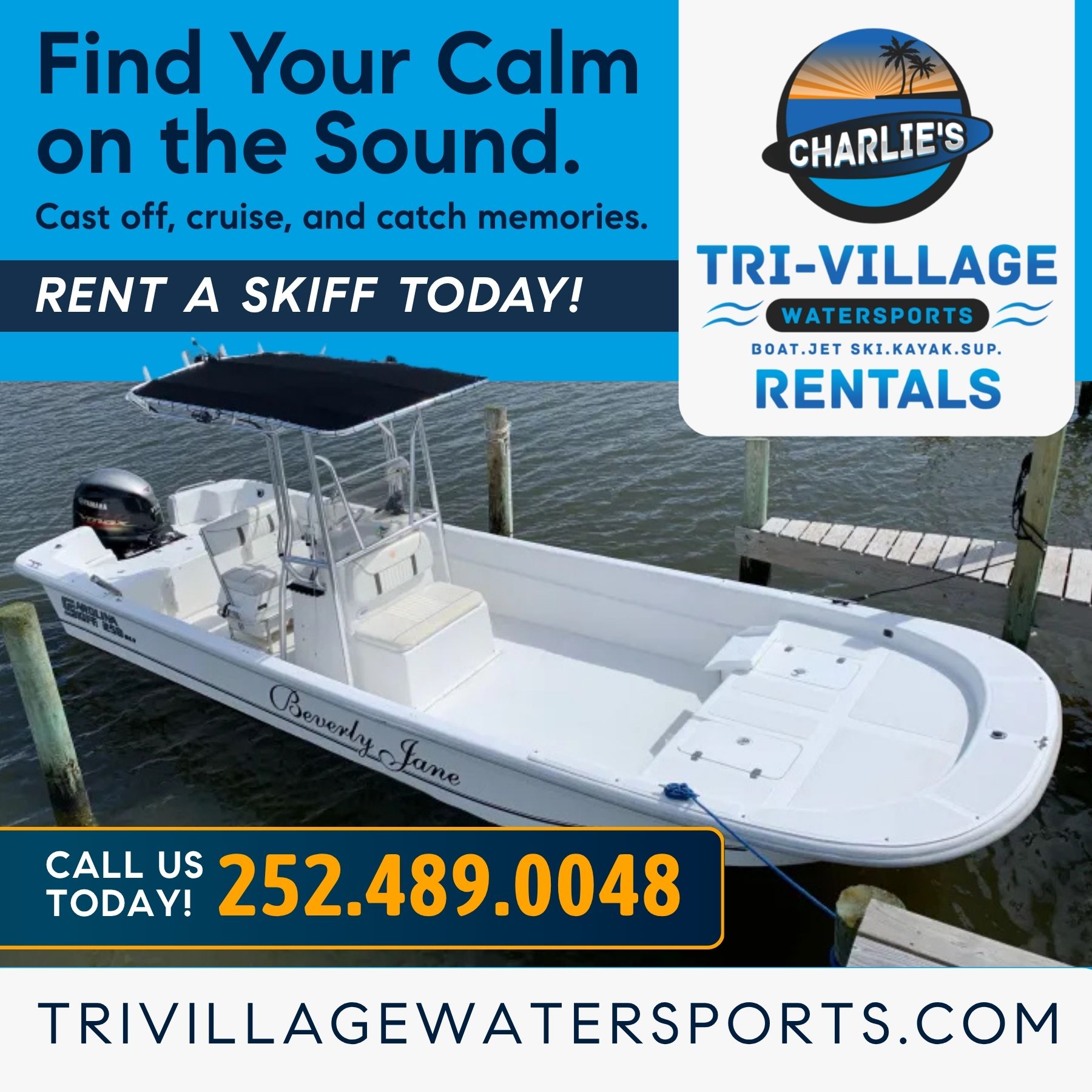 Charlies Trivillage Watersports Facebook ad: Your Vegas Adventure Awaits!
