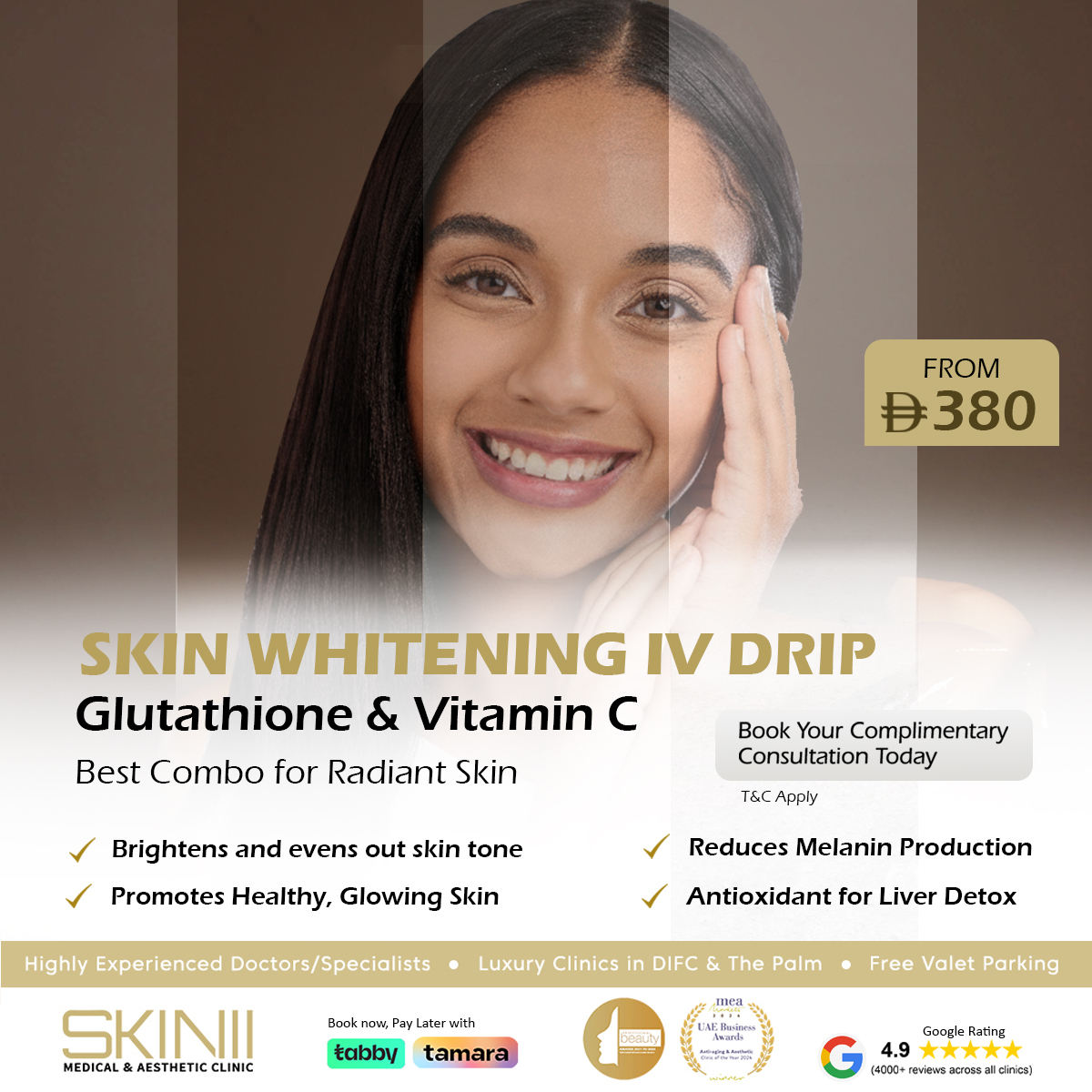 Skin111 Clinics Facebook ad: The Master Antioxidant, For Beauty, Detox & Longevity