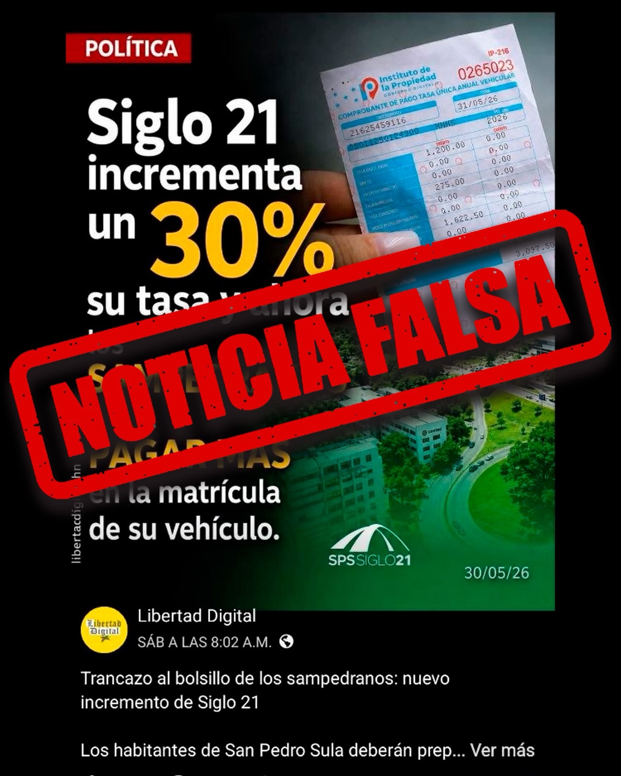 SPS Siglo 21 Oficial Facebook ad: No te dejes engañar por desinformación que circula…