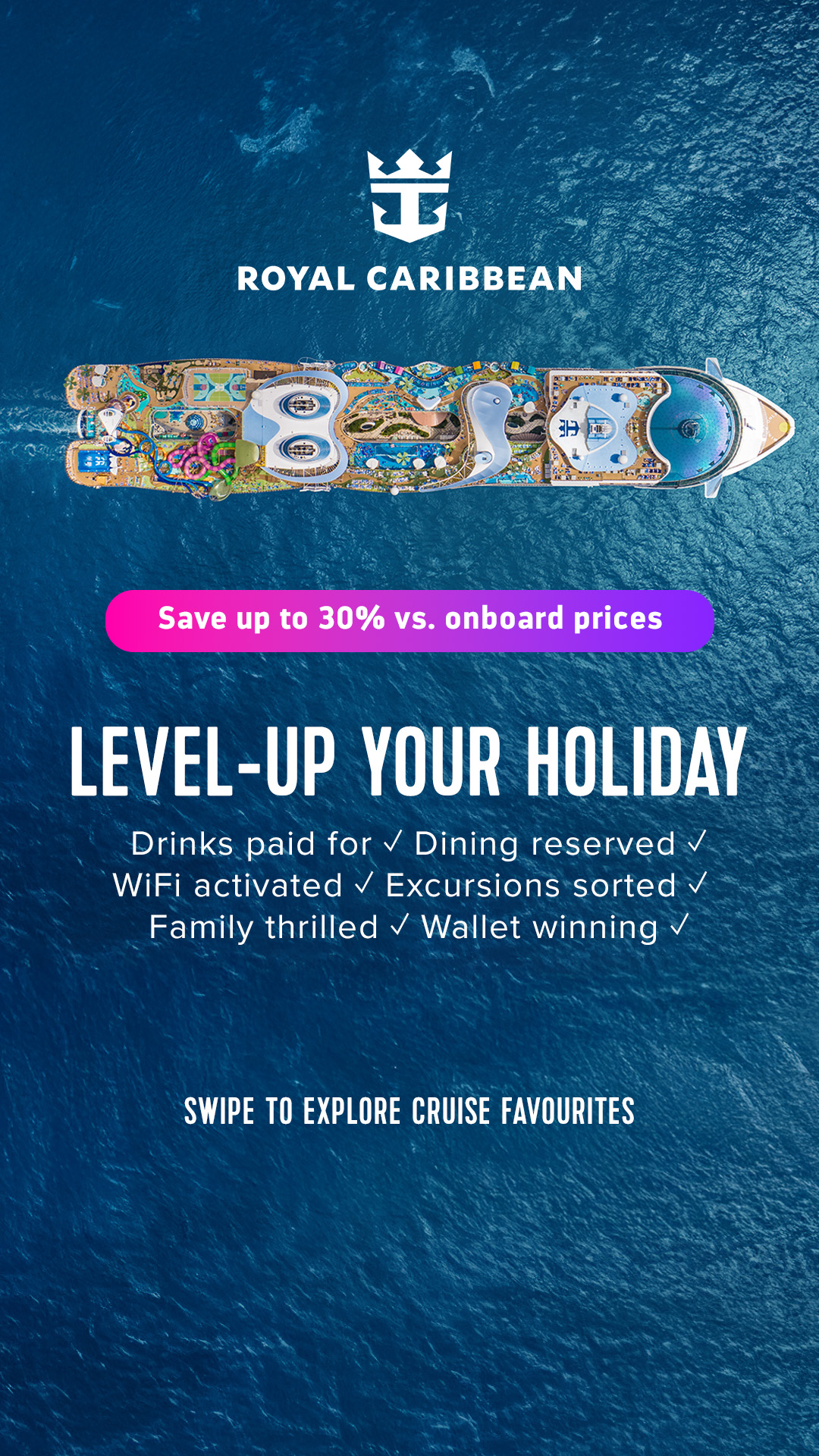 Royal Caribbean Facebook ad