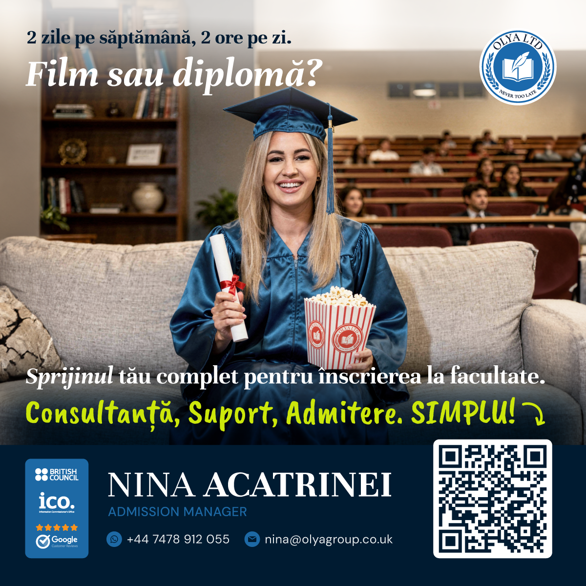 Studii in Marea Britanie Facebook ad