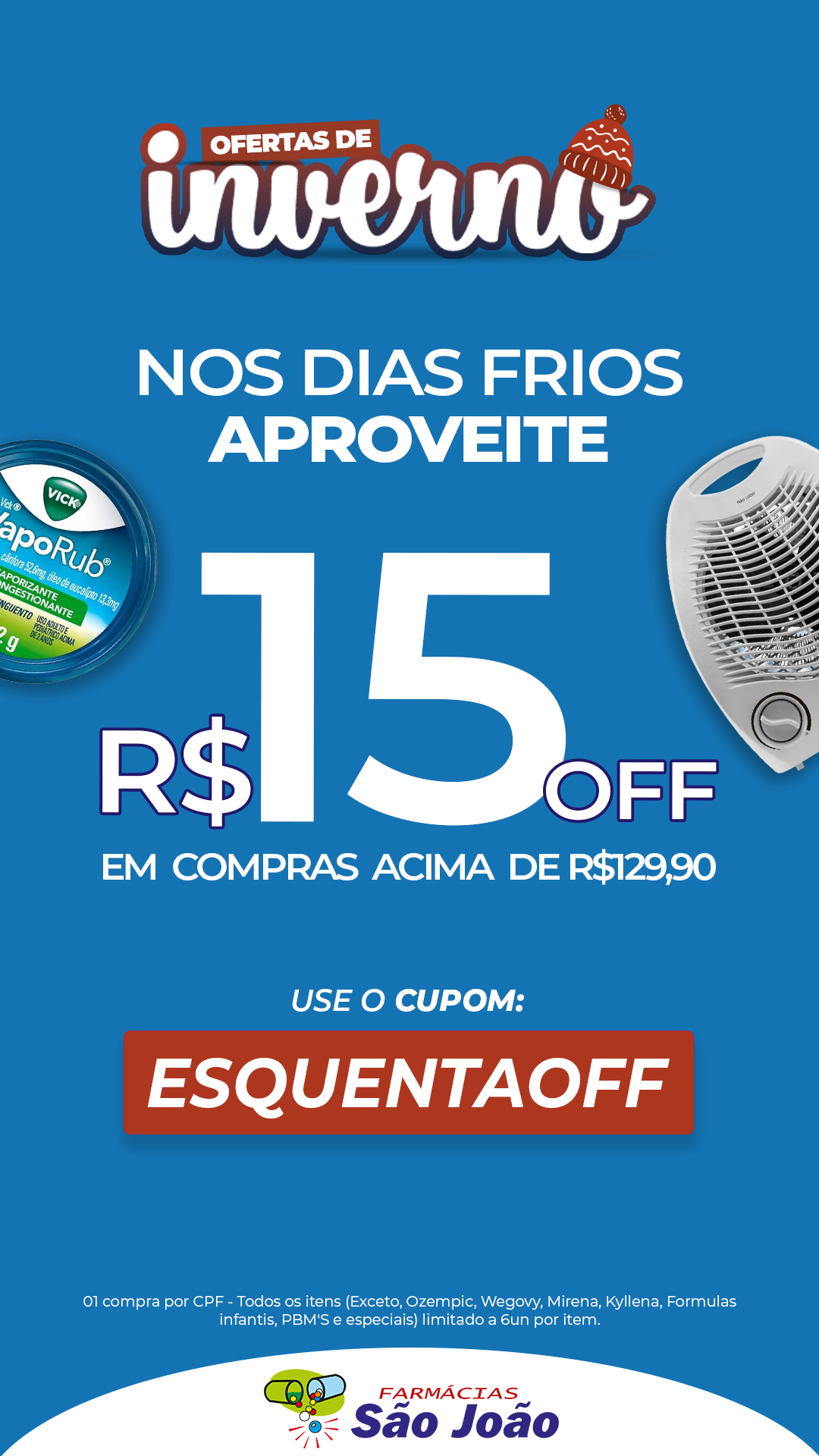 Farmácias São João Facebook ad from May 18, 2026