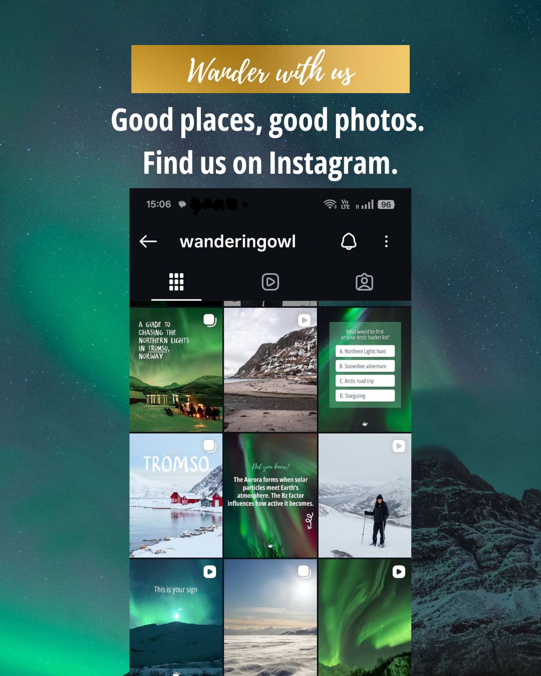 Wandering Owl Facebook ad: Hey, are you following us on Instagram yet?