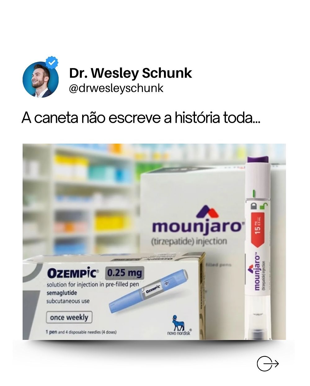 Dr. Wesley Schunk Facebook ad: Quem me acompanha aqui há mais tempo já…