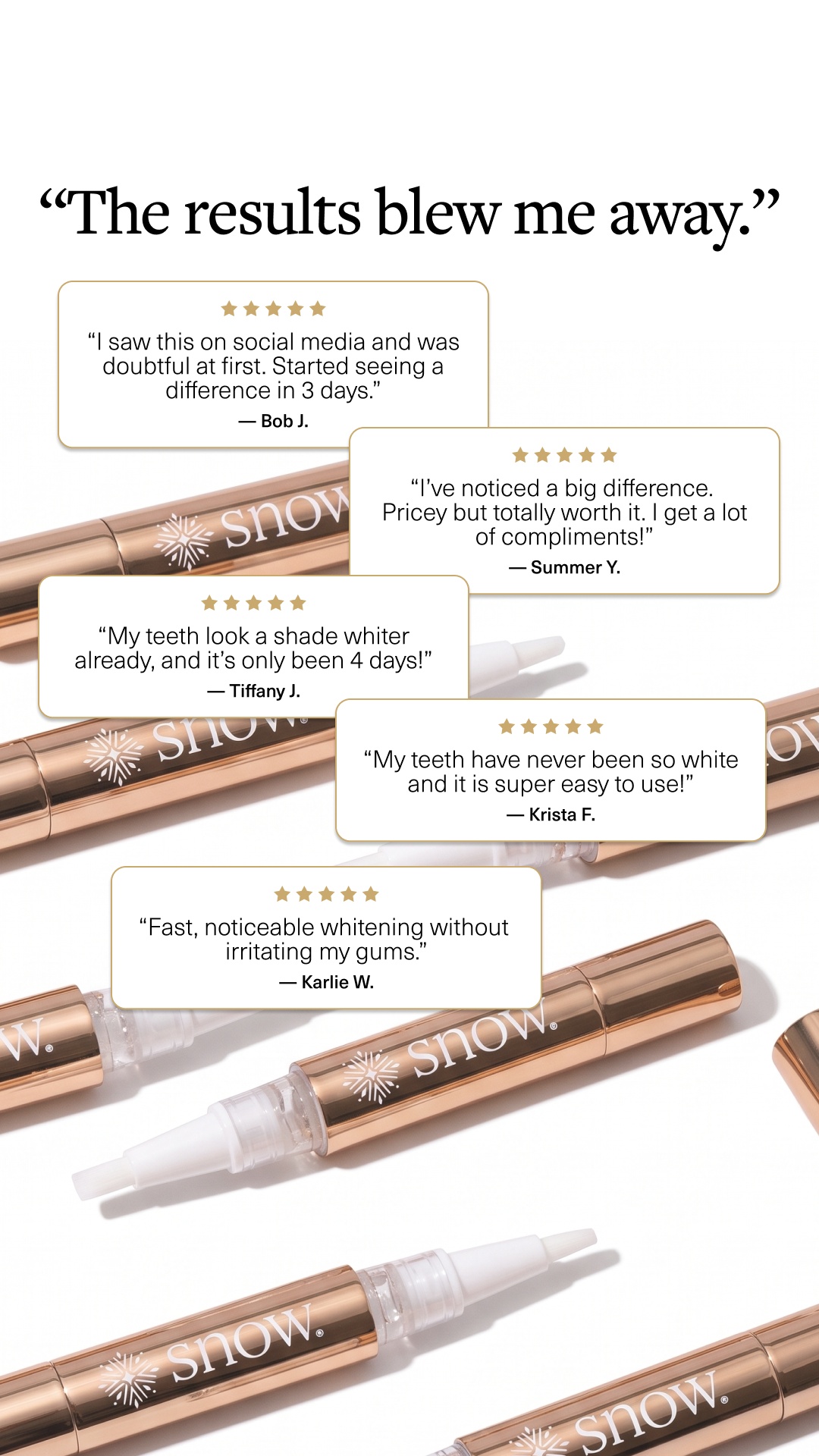 SNOW Teeth Whitening Facebook ad