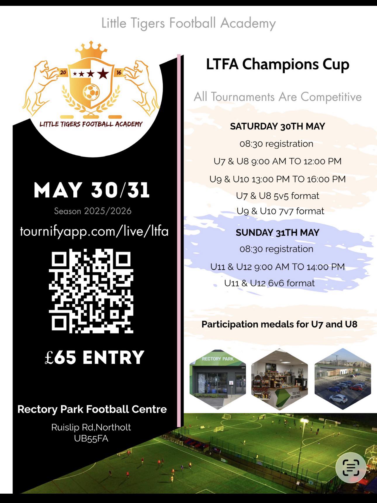Little Tigers Football Academy Facebook ad