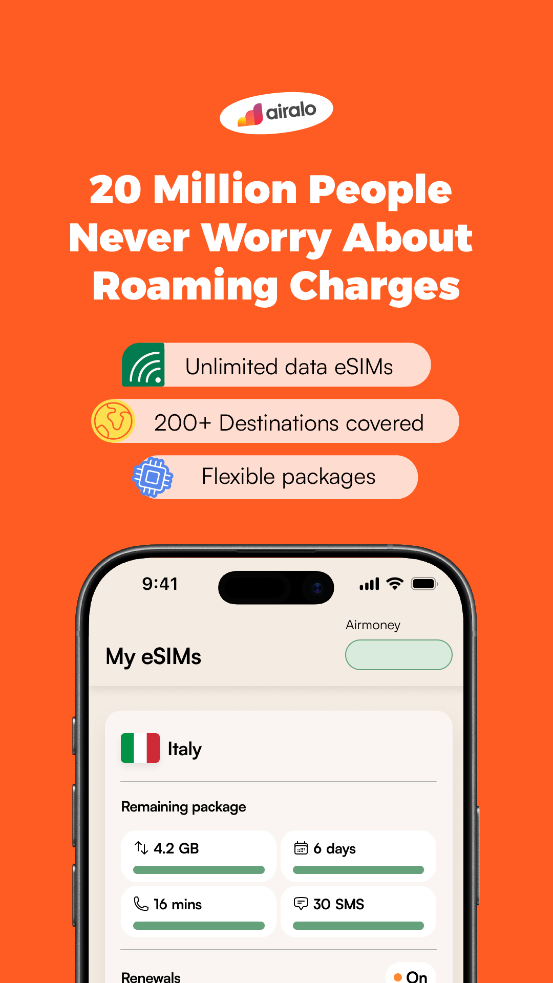 Airalo Global eSIM Store Facebook ad