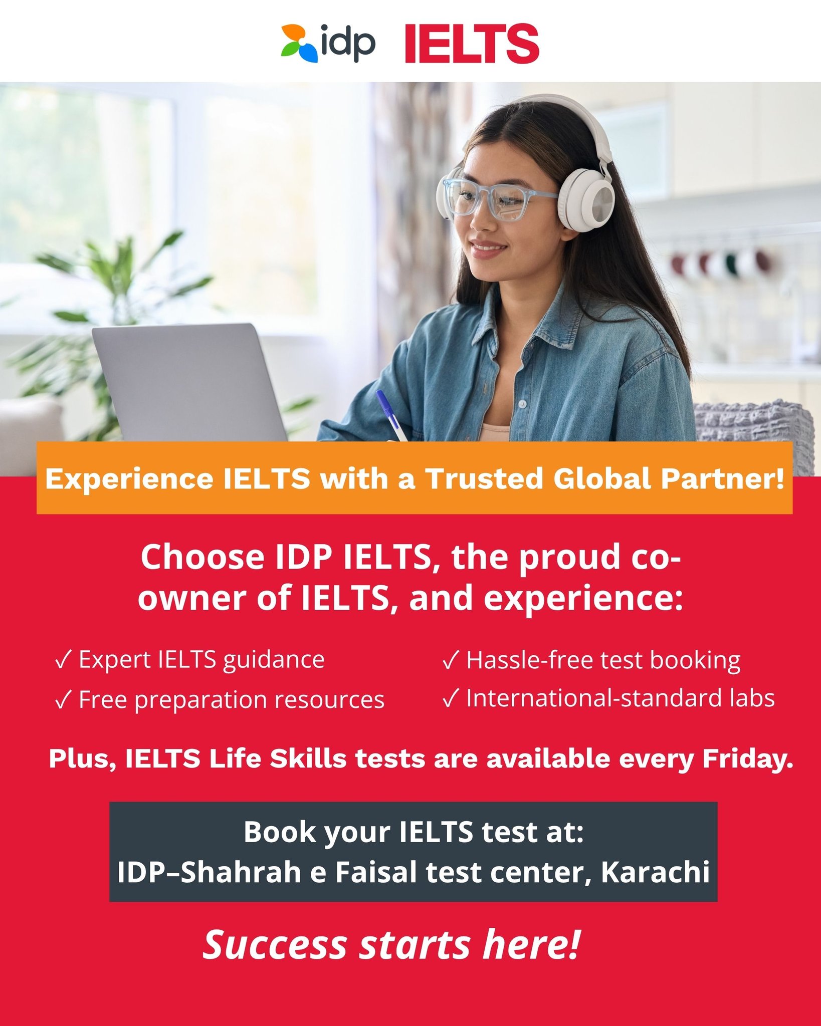 IELTS Essentials from IDP Facebook ad