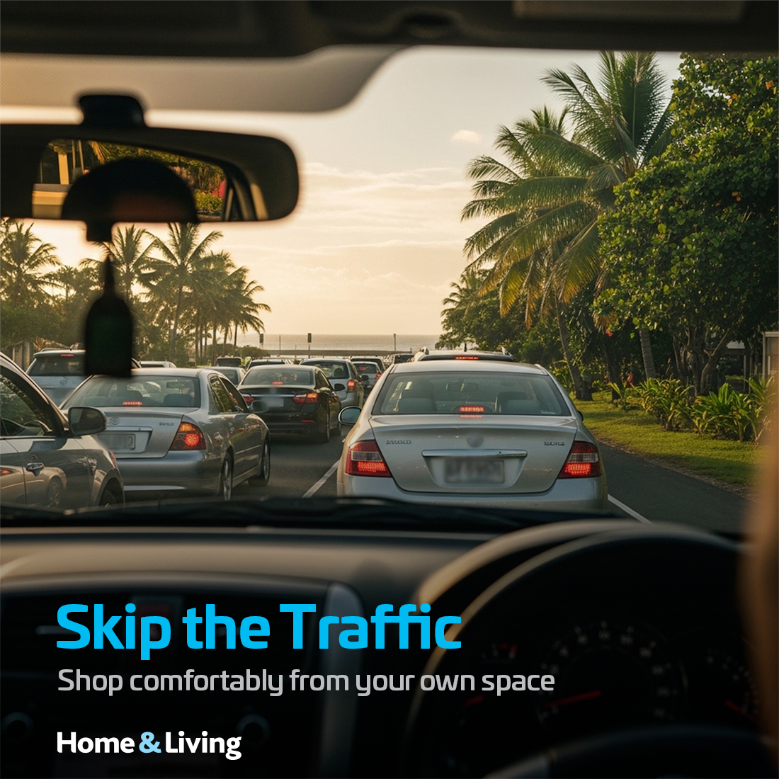 Home & Living Fiji Facebook ad: Browse, click, and order through our website.