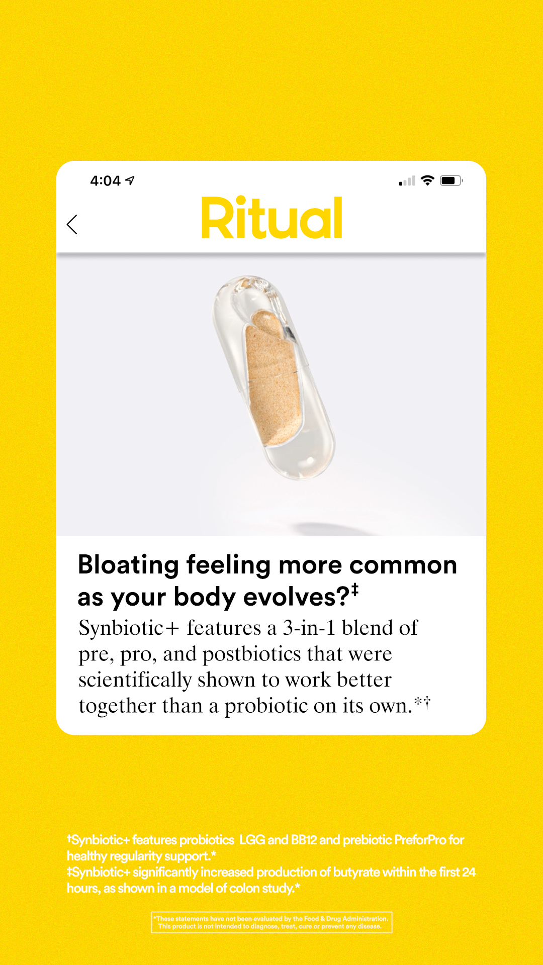 Ritual Facebook ad