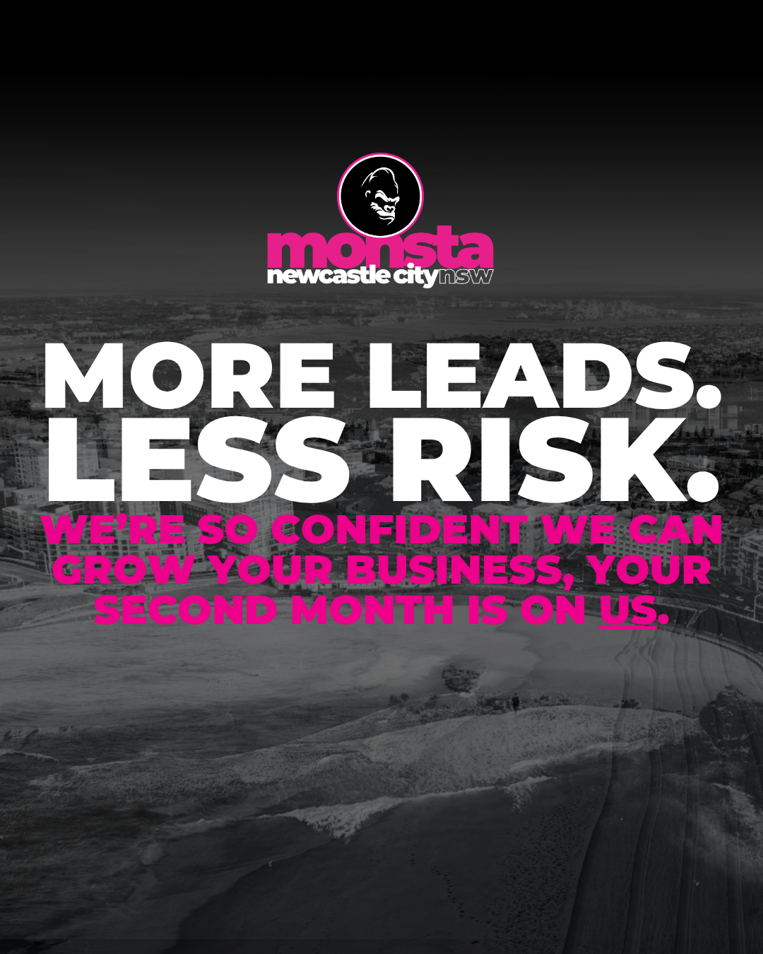 Monsta Media Newcastle City Facebook ad: Let Us Fill Your Schedule