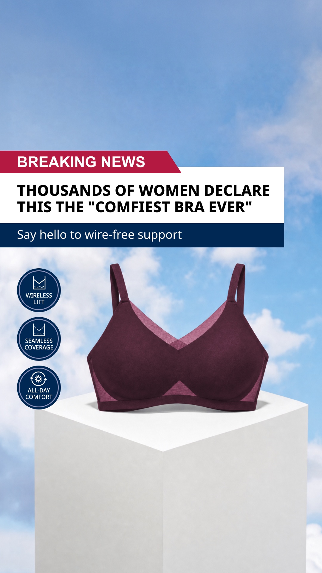 Fifty And Fabulous Facebook ad: The Bra You’ll Tell Your Friends About.
