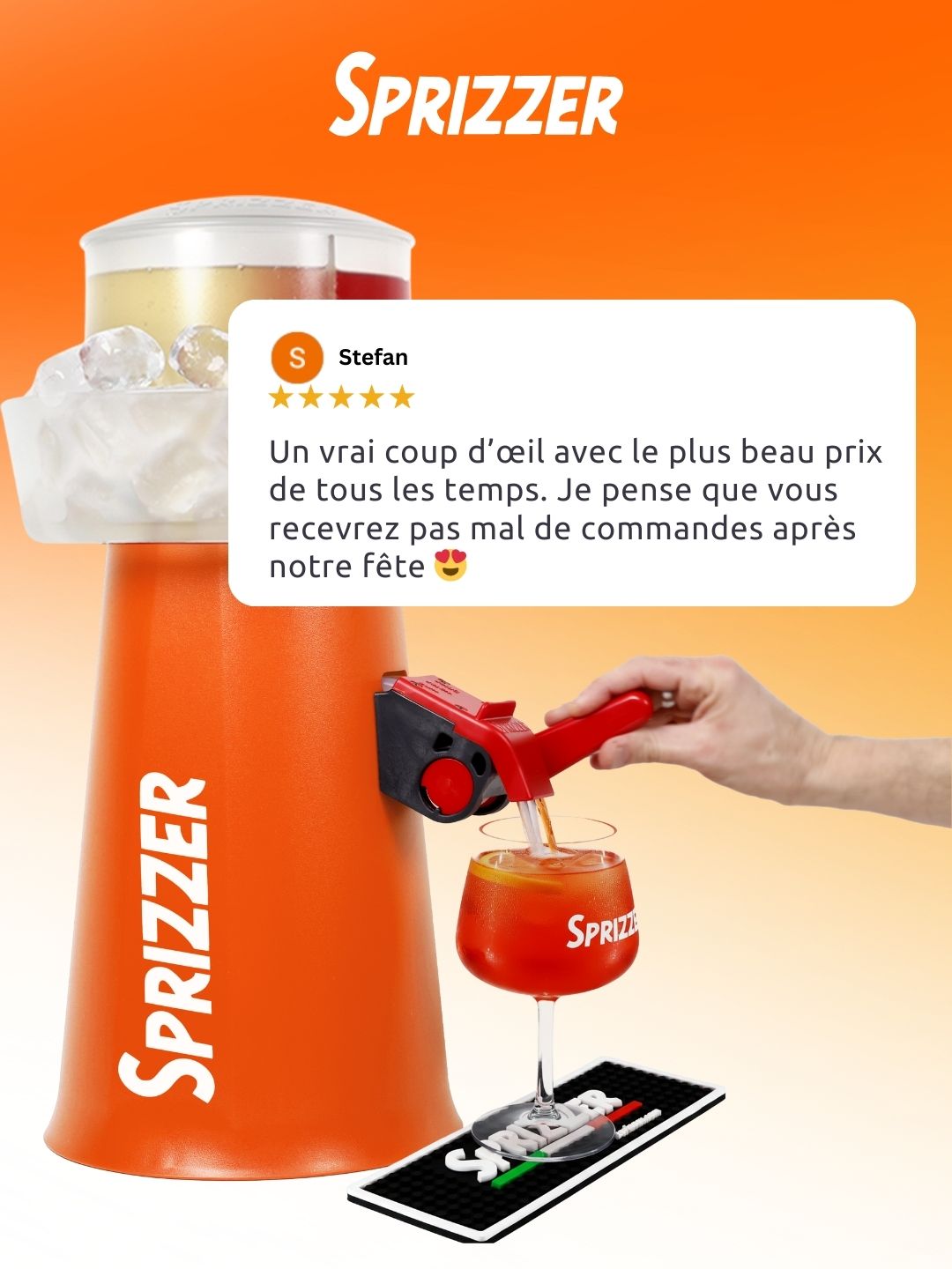 Sprizzer English Facebook ad: La révolution de l'apéro est là!